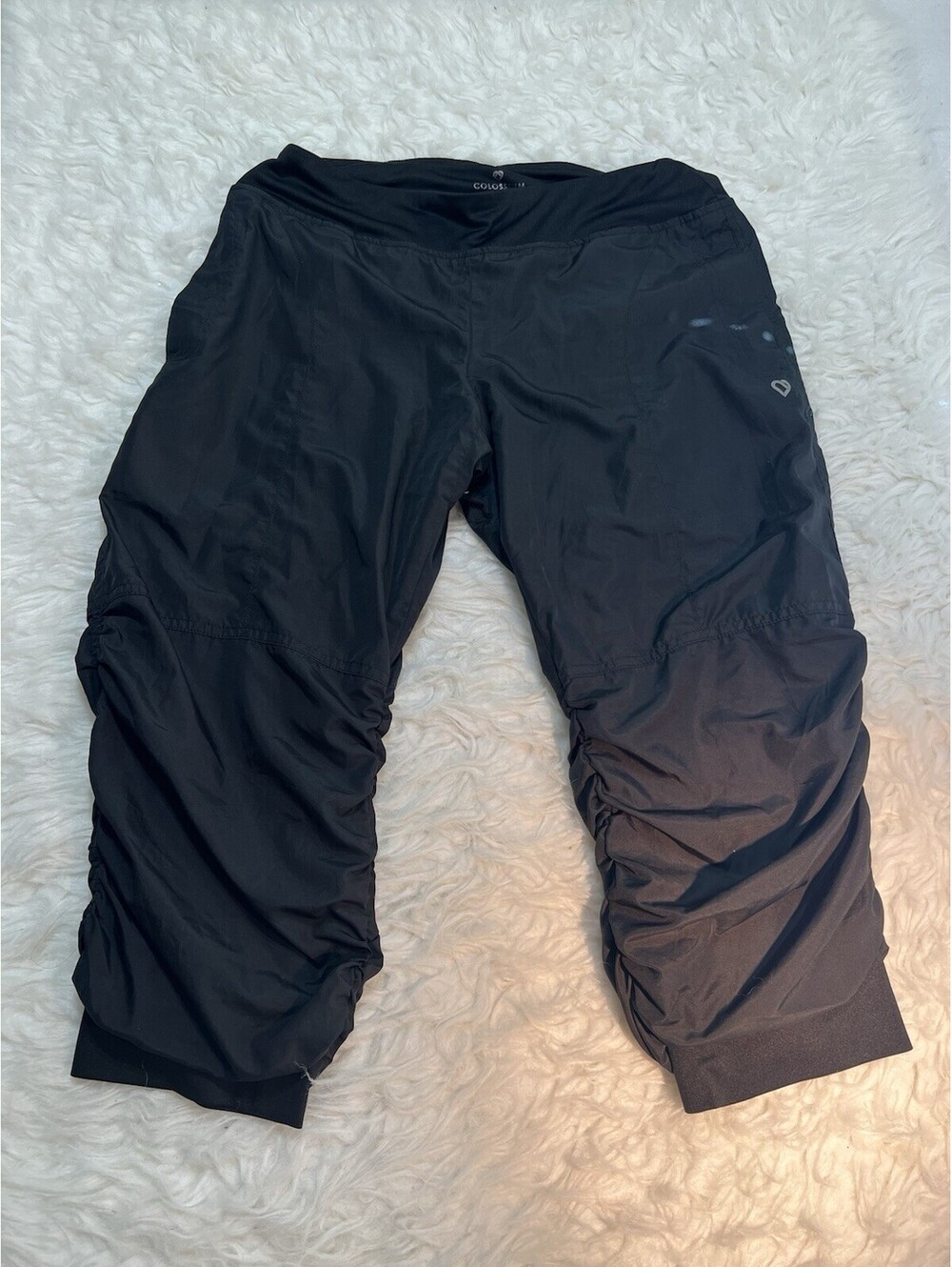 Colosseum Black Ruched Women’s Capri Pants (Size S)
